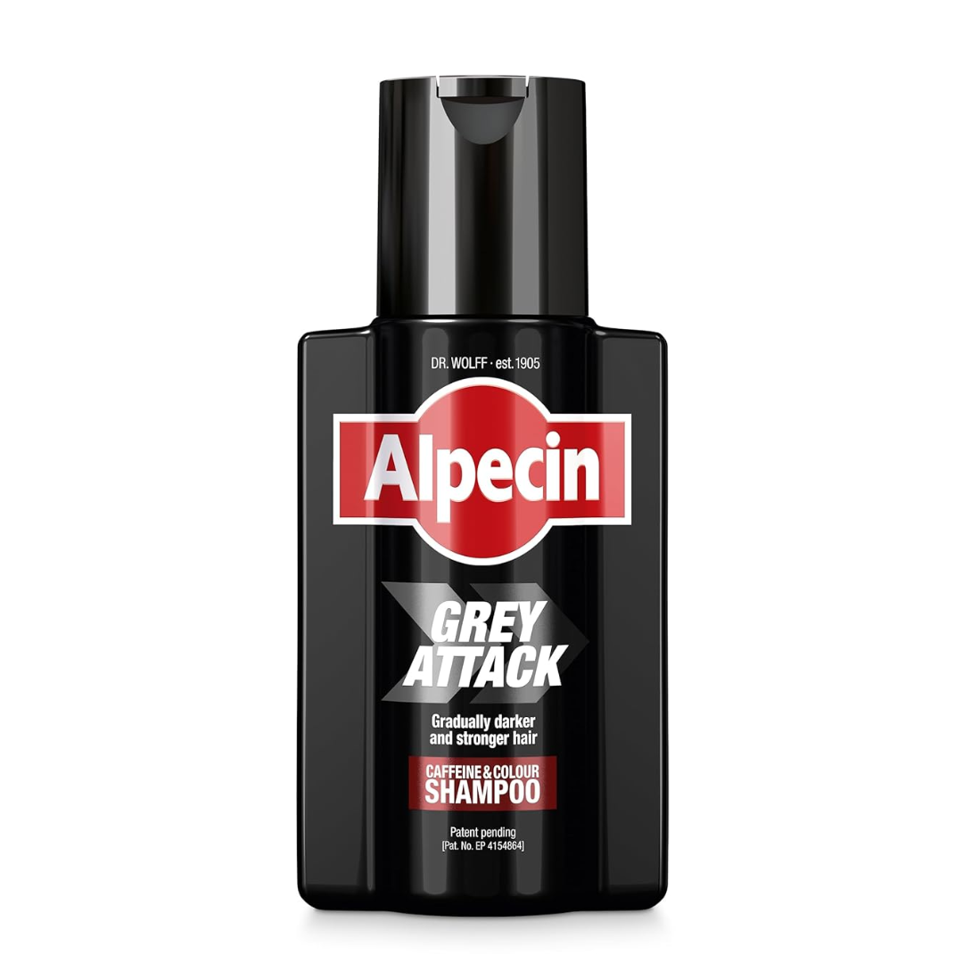 Alpecin Grey Attack Caffeine Shampoo – Darker & Stronger Hair for Men