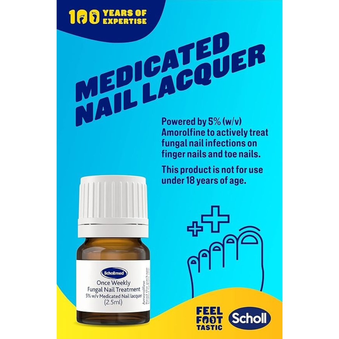 Schollmed Medicated Nail Lacquer 5%, 2.5 ml – Weekly Fungal Nail Treatment – Pharmazon Express