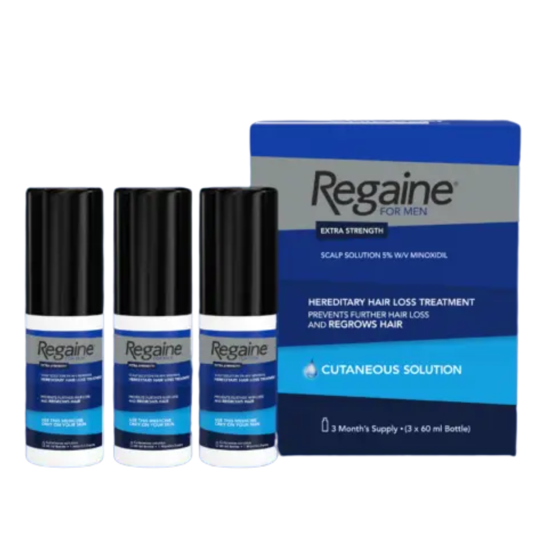 Regaine for Men Extra Strength Solution 5% (Minoxidil) Regaine