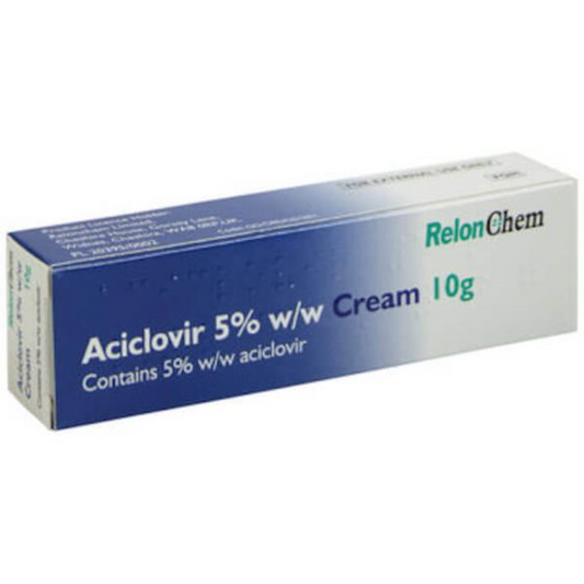 Aciclovir 5% Cream – Cold Sore Relief – 2g / 10g Tube