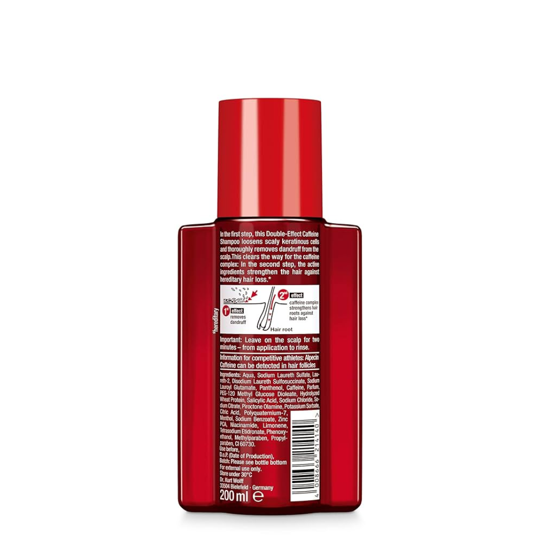 Alpecin Double Effect Caffeine Shampoo – Dandruff Control & Hair Root Strengthening